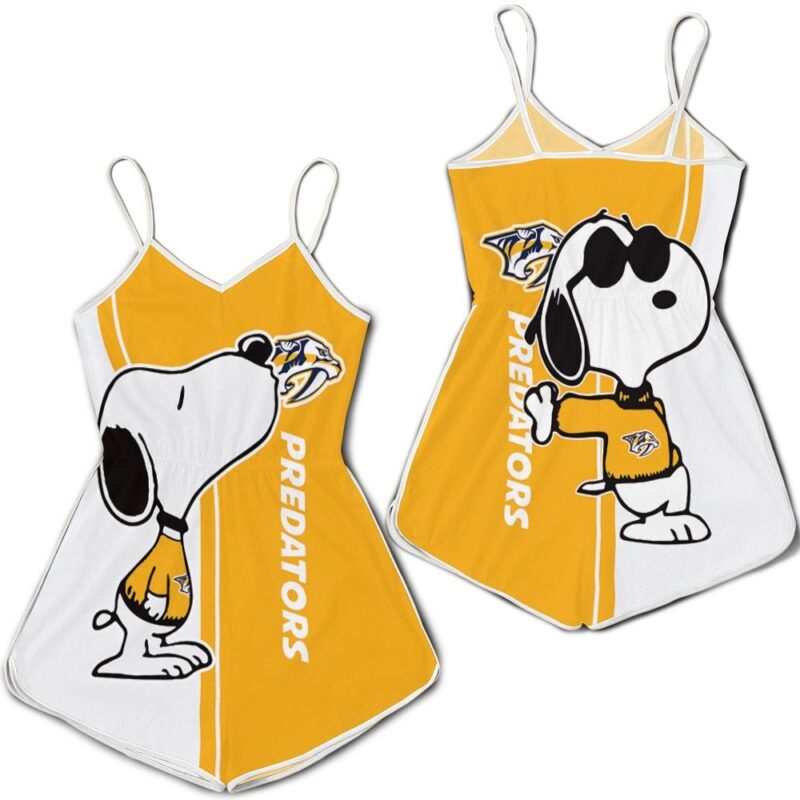 Nashville Predators Snoopy Lover 3D Printed Romper RJ03395