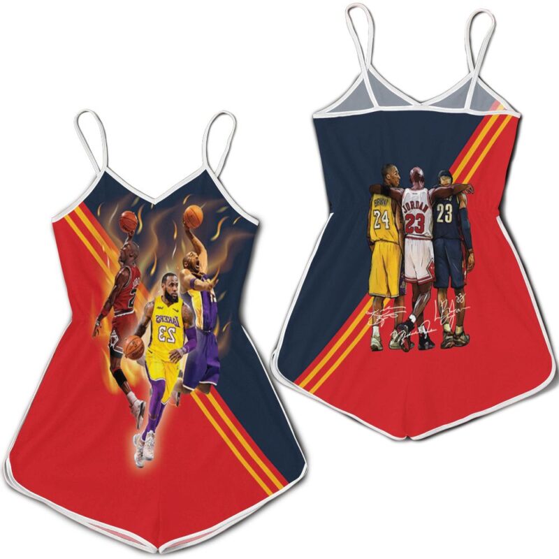 Nba legends michael jordan kobe bryant lebron james signed Romper RJ03968