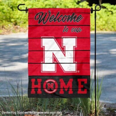 Nebraska Cornhuskers Welcome To Our Home Garden Flag GF00623