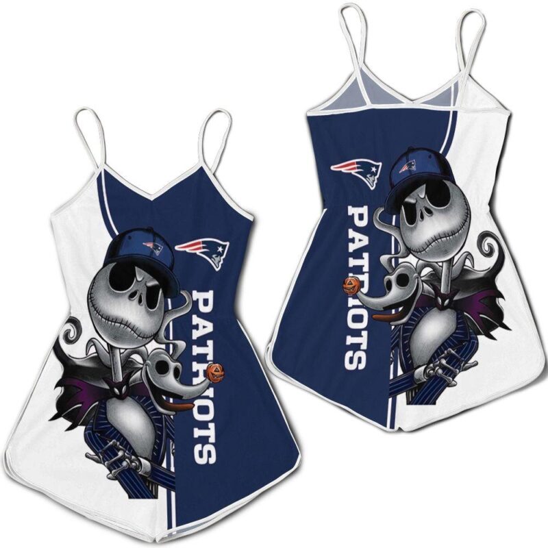 New England Patriots Jack Skellington And Zero Romper RJ03163