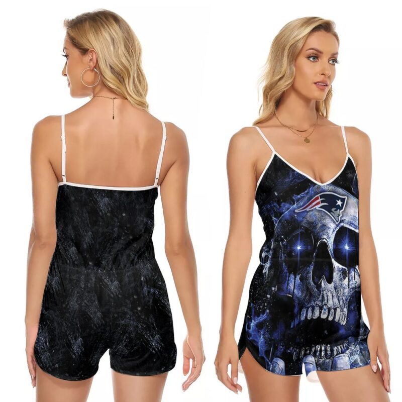 New England Patriots NFL American Football Team Logo lava Skull Gift For New England Patriots Fans American Football Lovers 1 Romper Jumpsuit RJ00681