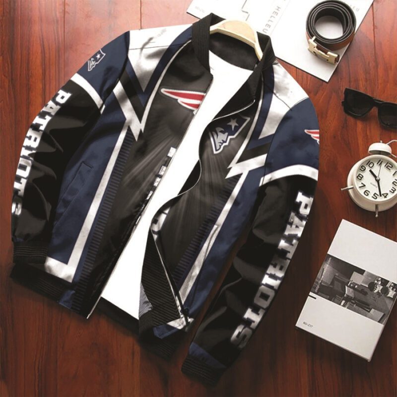 New England Patriots Shield Logo NFL American Football Gift For Patriots Fans Bomber Jacket BJ00643
