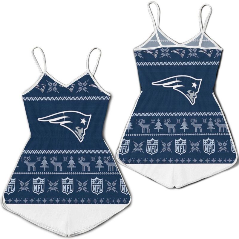 New England Patriots Ugly Sweatshirt Christmas 3D Romper RJ03293