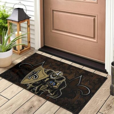 New Orleans Saints American Football Marquez Callaway 1 With Shield Saints Doodle Door Mat Welcome Mat 2
