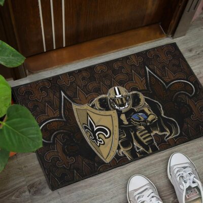 New Orleans Saints American Football Marquez Callaway 1 With Shield Saints Doodle Door Mat Welcome Mat 3