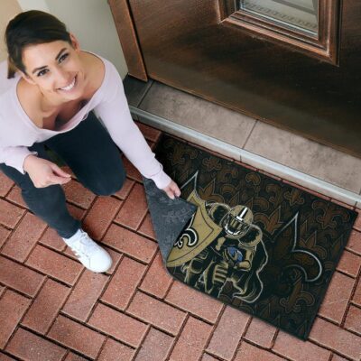 New Orleans Saints American Football Marquez Callaway 1 With Shield Saints Doodle Door Mat Welcome Mat 4