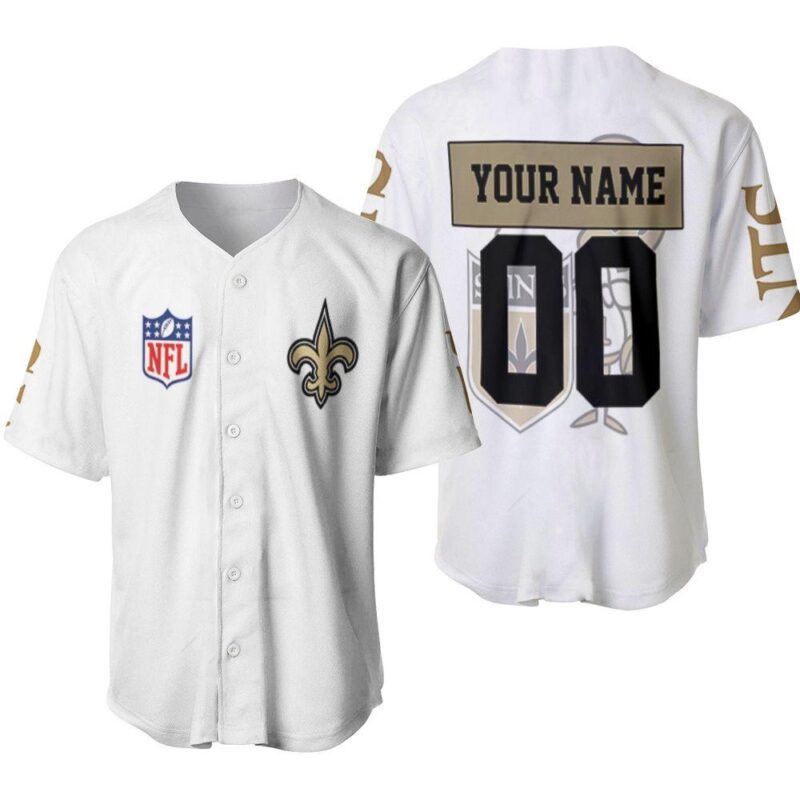 New Orleans Saints Nfl Bomber Jacket 3d Baseball Jersey BJ01100