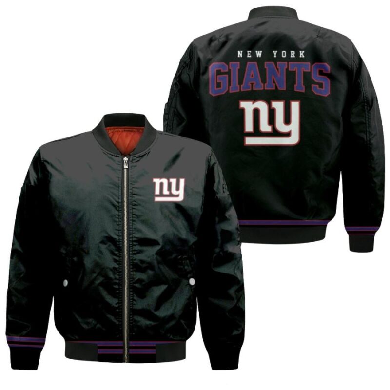 New York Giants NFL American Football Team Logo Black Gift For Giants Fans Bomber Jacket BJ04128