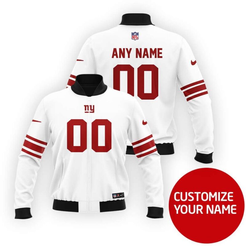 New York Giants Nfl Super Bowl Champions Personalized Number Name Gift For Giants Fans Bomber Jacket BJ00059