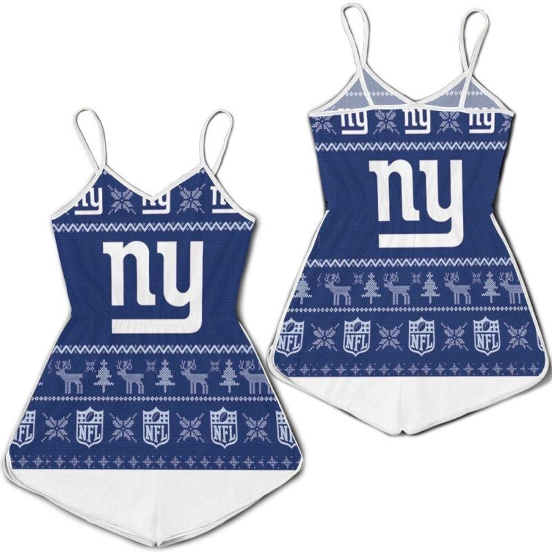 New York Giants Ugly Sweatshirt Christmas 3D Romper RJ03267