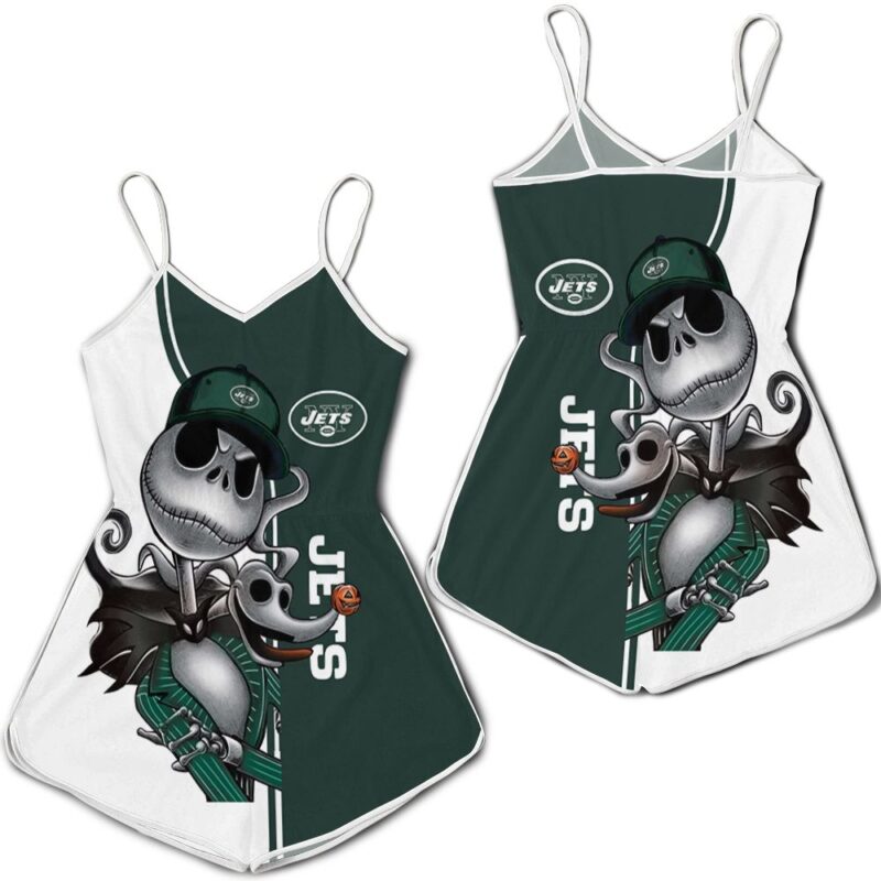 New York Jets Jack Skellington And Zero Romper RJ03210