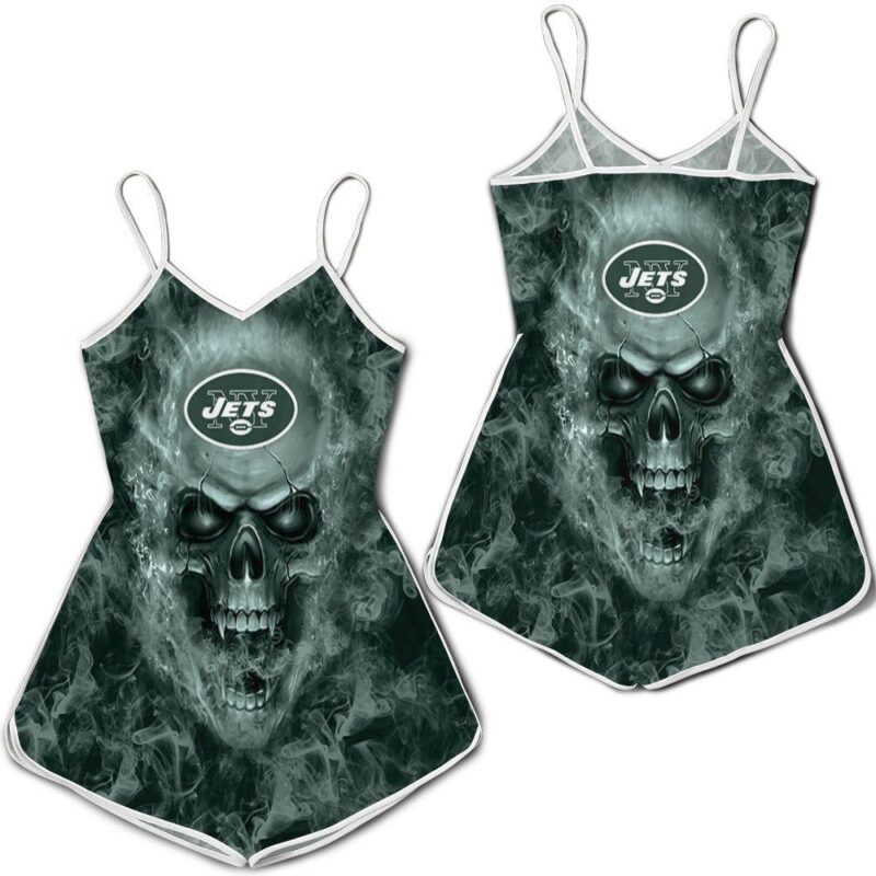 New York Jets NFL Fans Skull Romper RJ03128