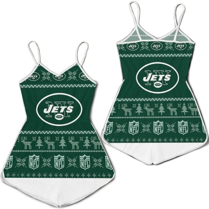 New York Jets Ugly Sweatshirt Christmas 3D Romper RJ03288