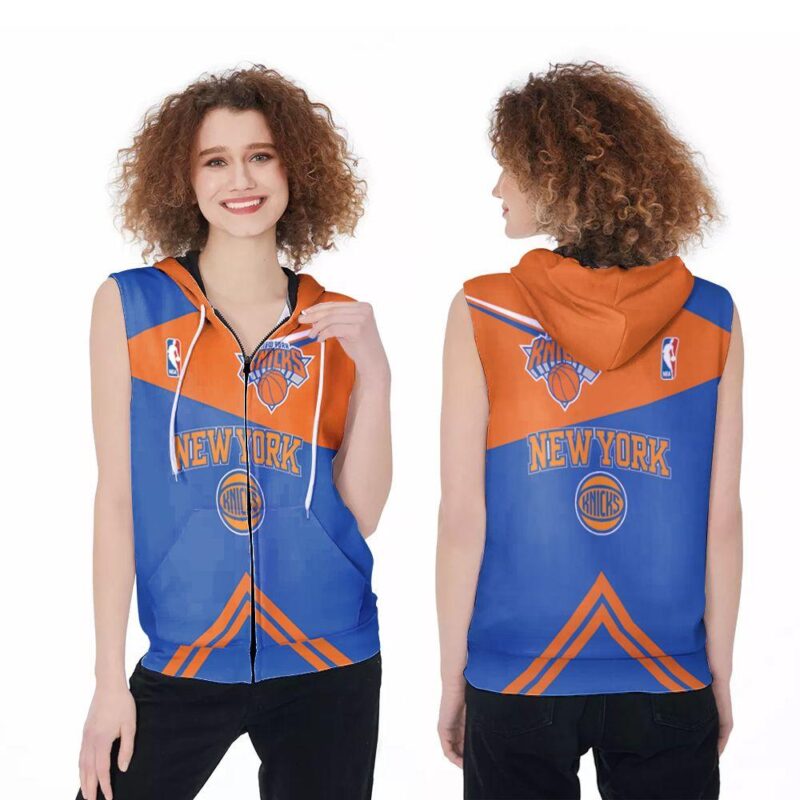 New York Knicks Nba Basketball Team Logo Gift For New York Knicks Fans New York Knicks Lovers Zip Sleeveless Hoodie ZSH1150