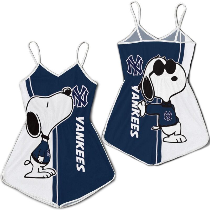 New York Yankees Snoopy Lover 3D Printed Romper RJ03221