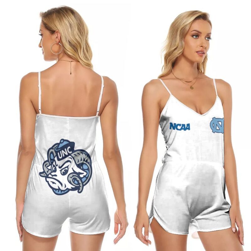 North Carolina Tar Heels Ncaa logo 3d designed for North Carolina Tar Heels fan V-neck Romper Jumpsuit RJ00784