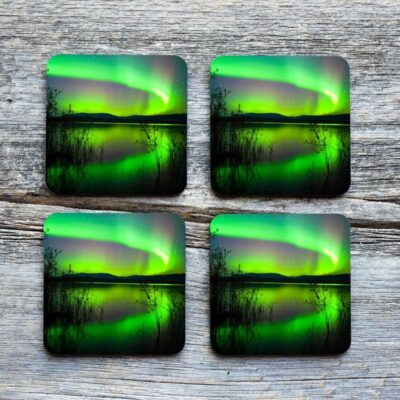 Northern Lights Sky Drinkware Coaster (Set of 4)