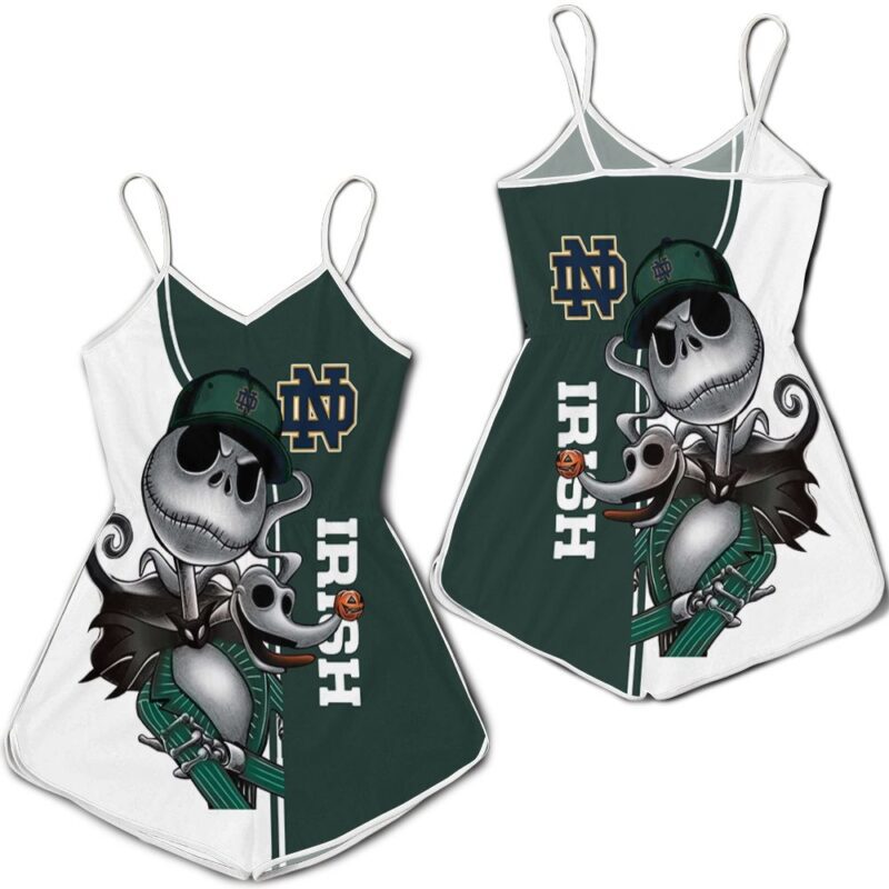 Notre Dame Fighting Irish Jack Skellington And Zero Romper RJ03208