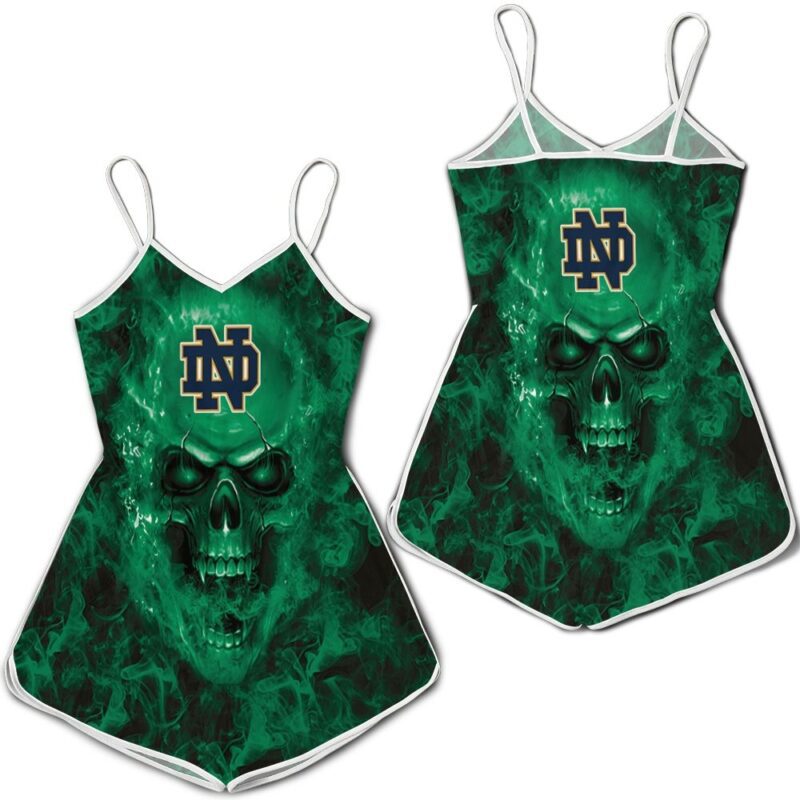 Notre Dame Fighting Irish NCAA Fans Skull Romper RJ02981