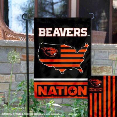 OSU Beavers Garden Flag with USA Country Stars and Stripes GF00728
