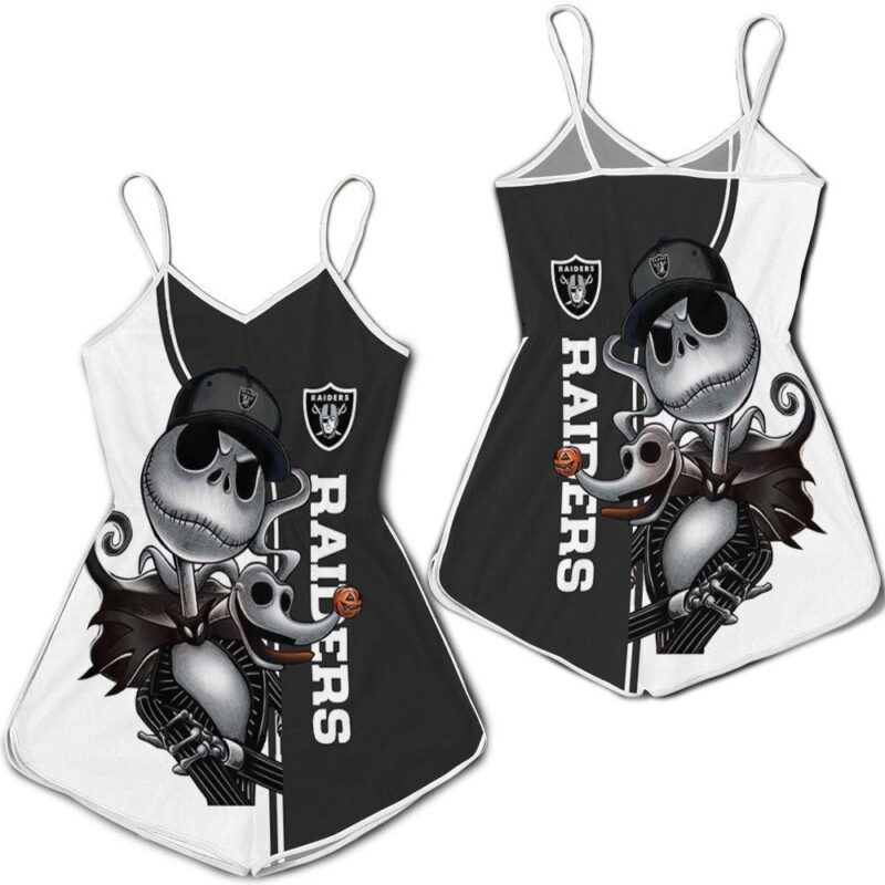 Oakland Raiders Jack Skellington And Zero Romper RJ03245