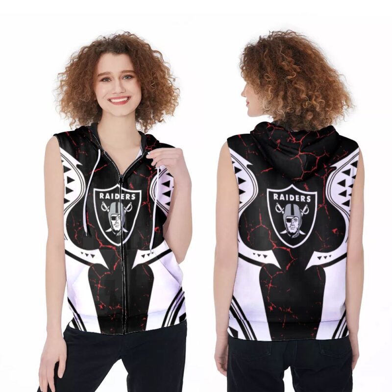 Oakland Raiders NFL American Football Team Logo Aquaman Gift For Las Vegas Raiders Fans American Football Lovers Zip Sleeveless Hoodie ZSH1017