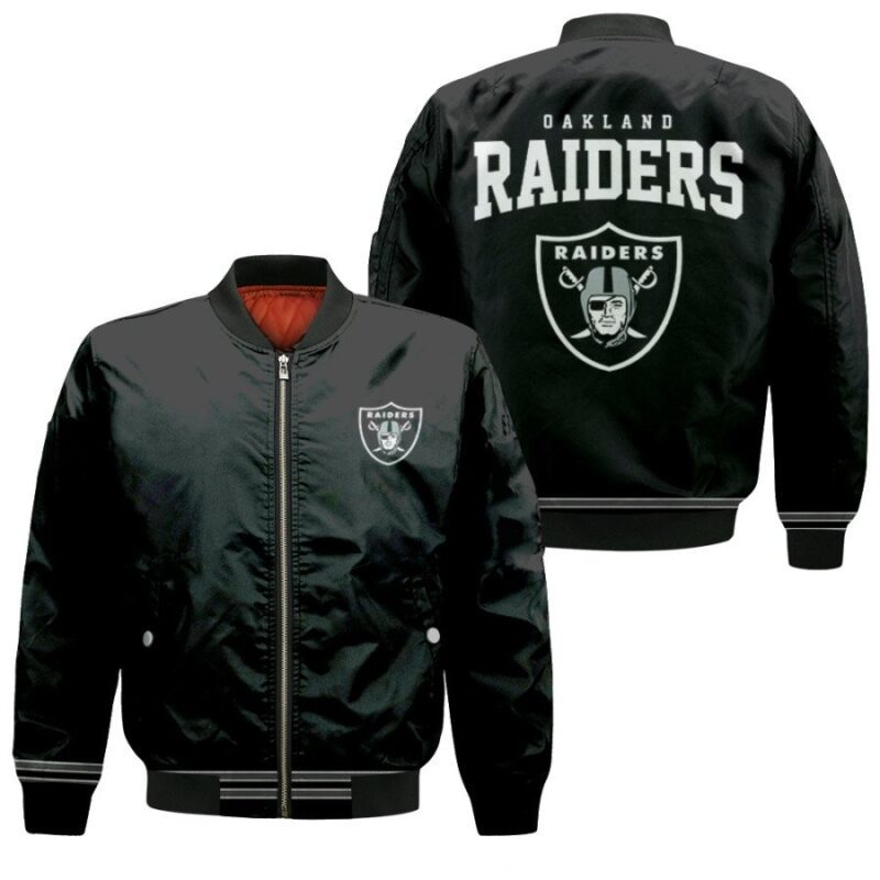 Oakland Raiders NFL American Football Team Logo Black Gift For Raiders Fans Bomber Jacket BJ04150