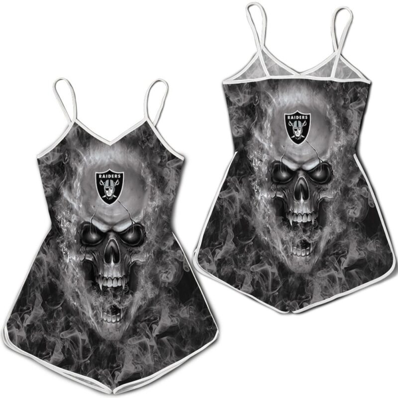 Oakland Raiders NFL Fans Skull Romper RJ03460