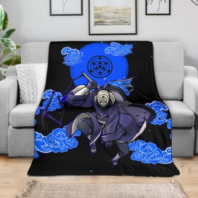 Obito Uchiha Naruto Fleece Blanket Anime Car Accessories Custom For Fans