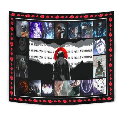 Obito Uchiha Vs Kakashi Hatake Naruto Tapestry Anime Car Accessories Custom For Fans