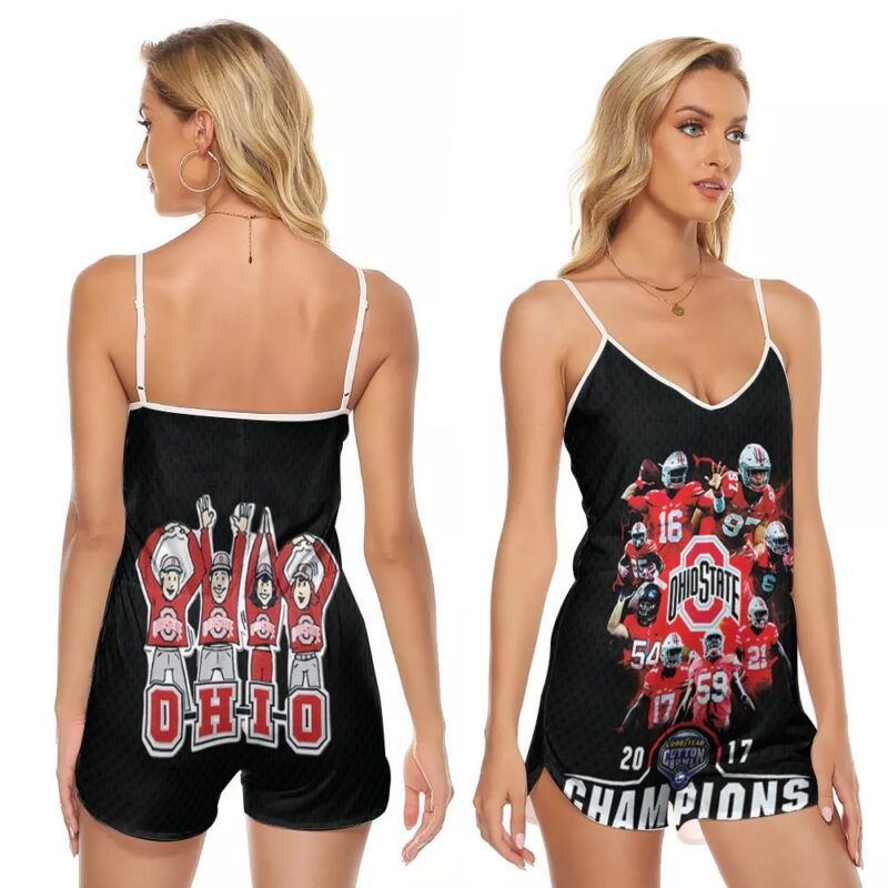 Ohio State Buckeyes Champions University Football Gift For Buckeyes Fans V-neck Romper Jumpsuit RJ00700