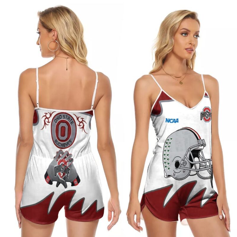 Ohio State Buckeyes Football University Team Logo Gift For Buckeyes Fans 1 V-neck Romper Jumpsuit RJ01002