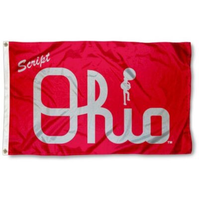 Ohio State Buckeyes Script Ohio 3x5ft Wall Flag Banner Flag Outdoor Flag BF333