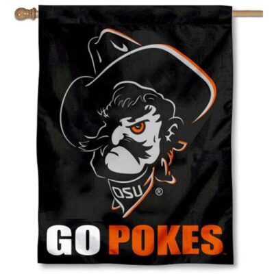 Oklahoma State Cowboys GO POKES House Flag H0178