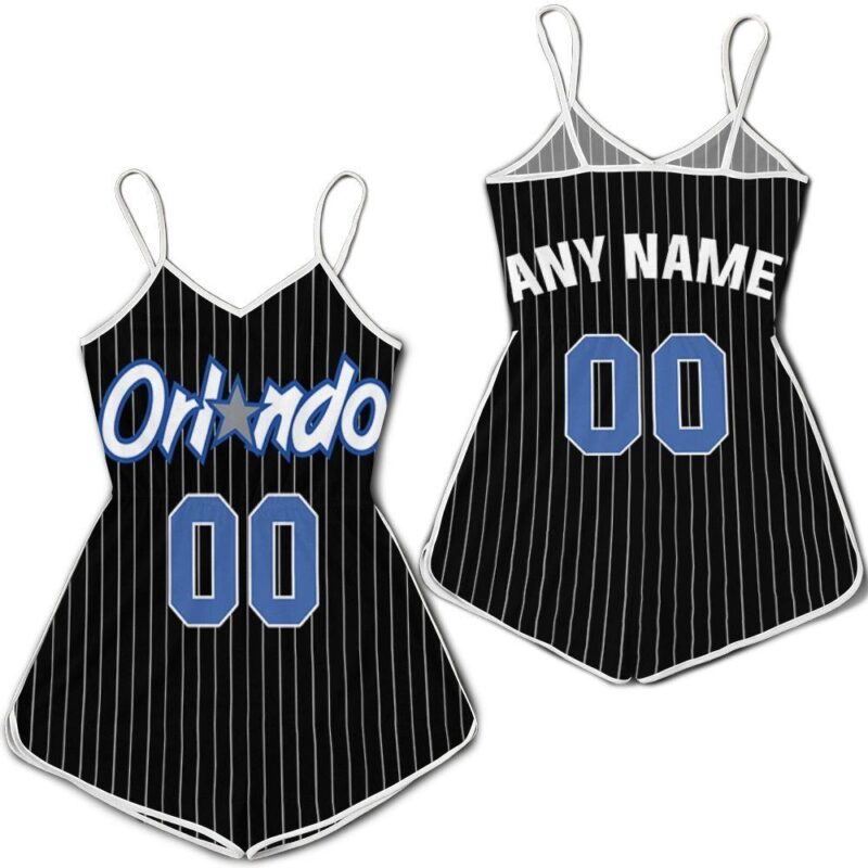 Orlando Magic NBA Basketball Team Logo Hardwood Classics Swingman Black 2019 Custom Gift For Orlando Fans Romper Jumpsuit RJ00465