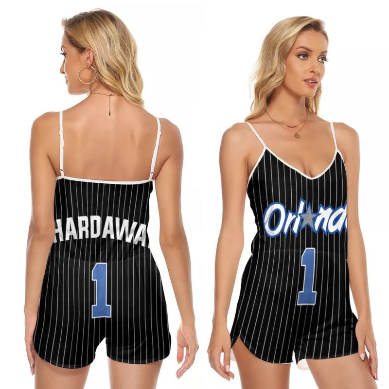 Orlando Magic Penny Hardaway #1 Great Player NBA Basketball Team Logo Gift For Orlando Fans V-neck Romper Jumpsuit RJ00215