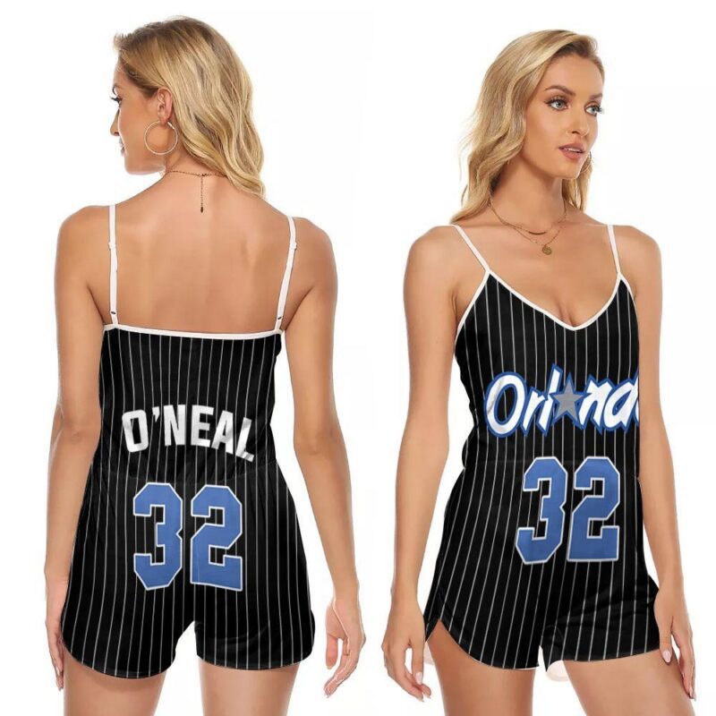 Orlando Magic Shaquille O'Neal #32 Great Player NBA Basketball Team Logo Gift For Orlando Fans V-neck Romper Jumpsuit RJ00307