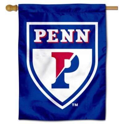 Penn Quakers Athletic Logo Blue House Flag H0249