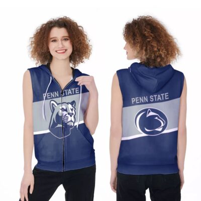 Penn State Nittany Lions football American Team Logo Gift For Penn State Nittany Lions Fans 2 Zip Sleeveless Hoodie ZSH1443