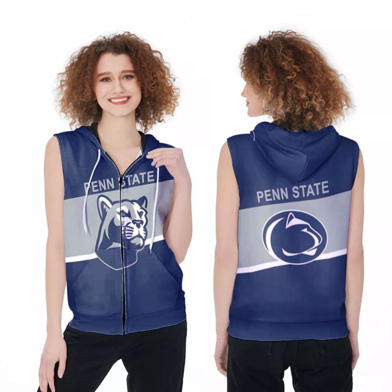 Penn State Nittany Lions football American Team Logo Gift For Penn State Nittany Lions Fans 2 Zip Sleeveless Hoodie ZSH1443