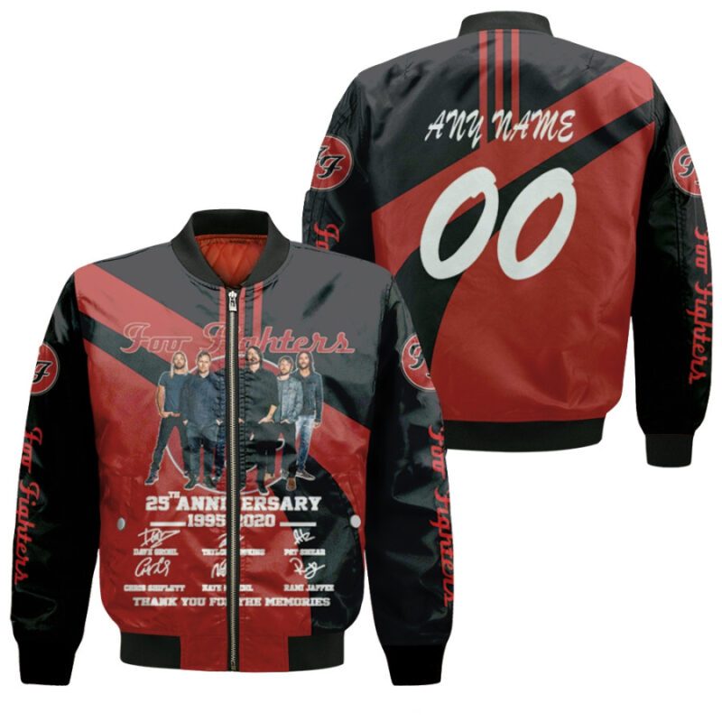 Personalized #00 Foo Fighters 29th Anniversary 1995 2020 Thank You For The Memories Rock Band gift for Foo Fighters fans Bomber Jacket BJ00778