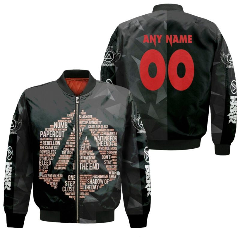 Personalized #00 Linkin Park Papercut Faint One Step Closer Shadow Of The Day Famous American Rock Band gift for Linkin Park fans Bomber Jacket BJ00781