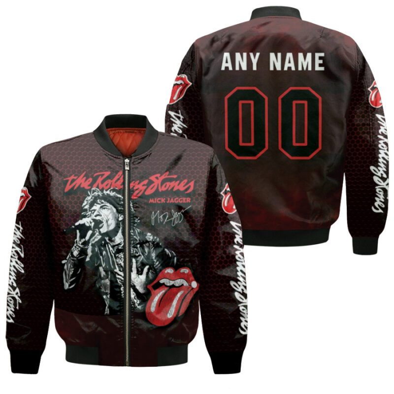 Personalized #00 Mick Jagger Lead Vocalist Of The Rolling Stones Rockn Roll Singer gift for Mick Jagger fans Rolling Stones fans Bomber Jacket BJ00771