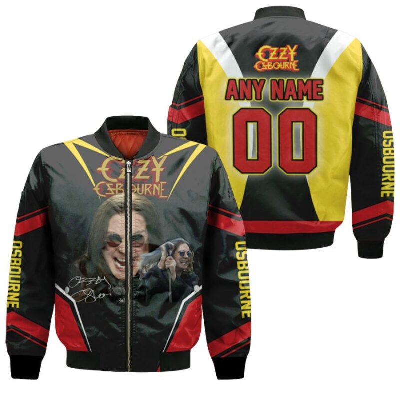 Personalized #00 Ozzy Osbourne Lead Vocalist Of Black Sabbath Music Band Signature gift for Ozzy Osbourne fans Black Sabbath fans Bomber Jacket BJ00769