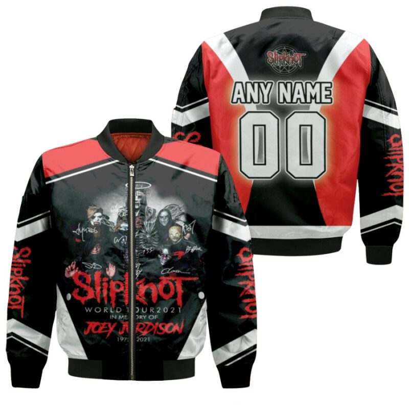 Personalized #00 Slipknot World Tour 2021 In Memory Of Joey Jordison 1975 2021 gift for Slipknot Fans Joey Jordison fans music lovers Bomber Jacket BJ00782