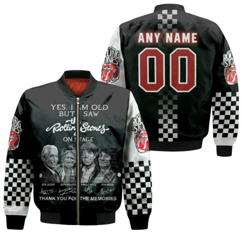 Personalized #00 Yes I am Old But I Saw The Rolling Stones On Stage Thank You For The Memories gift for Rolling Stones fans Bomber Jacket BJ00772