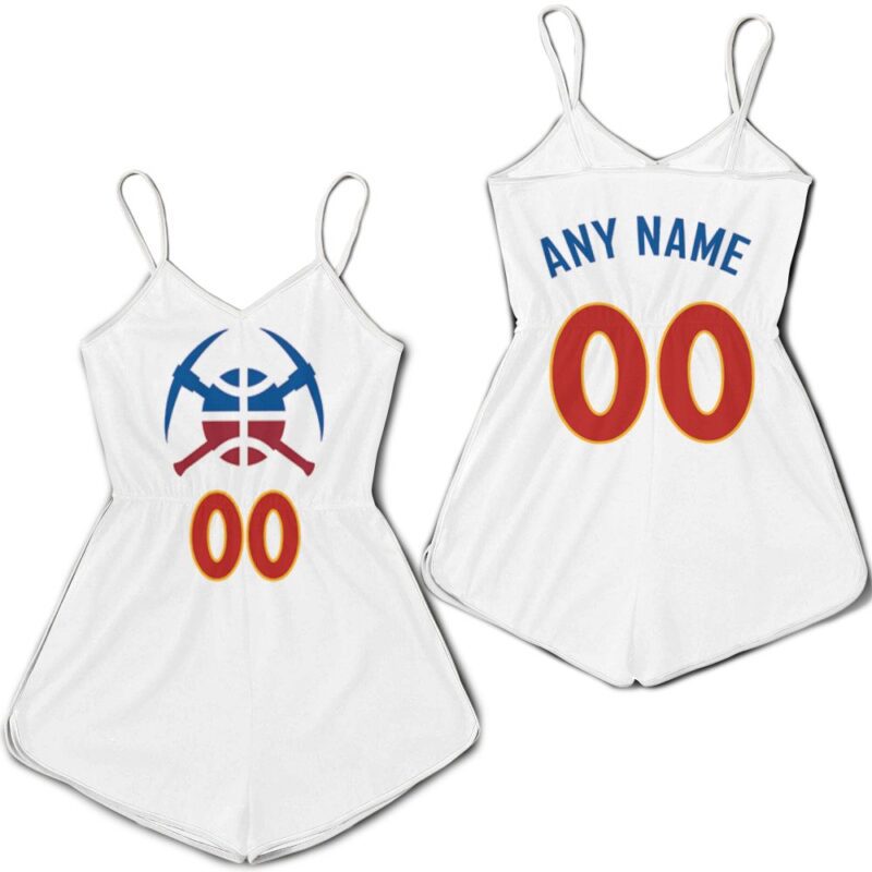 Personalized Any Name 00 Devner Nuggets 2020-21 Earned Edition White Jersey Inspired Styel Romper RJ01746