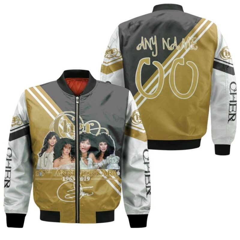 Personalized Cherilyn Sarkisian Cher 56th Anniversary 1963 2019 Famous Singer Goddess Of Pop Music gift for Cher fans Bomber Jacket BJ00608