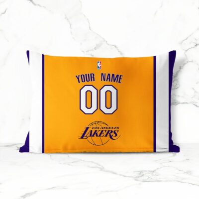 Personalized La Lakers Basketball Pillow Case With Your Name And Number Throw Pillow Gift Sofa Decor