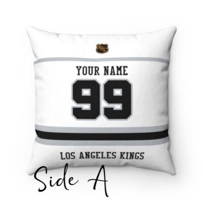 Personalized Los Angeles Kings Hockey Custom Square Throw Cushion Pillow With Name and Number Pillow